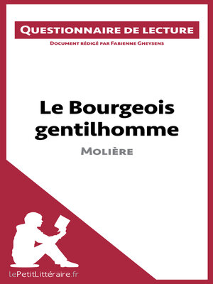 cover image of Le Bourgeois gentilhomme de Molière